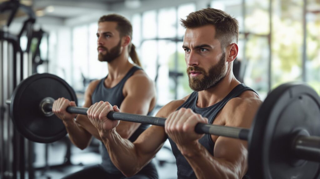 exercice barre curl