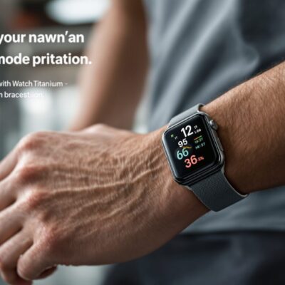 bracelet titane apple watch