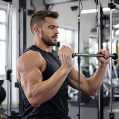 exercice arrière épaule poulie