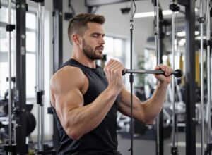 exercice arrière épaule poulie