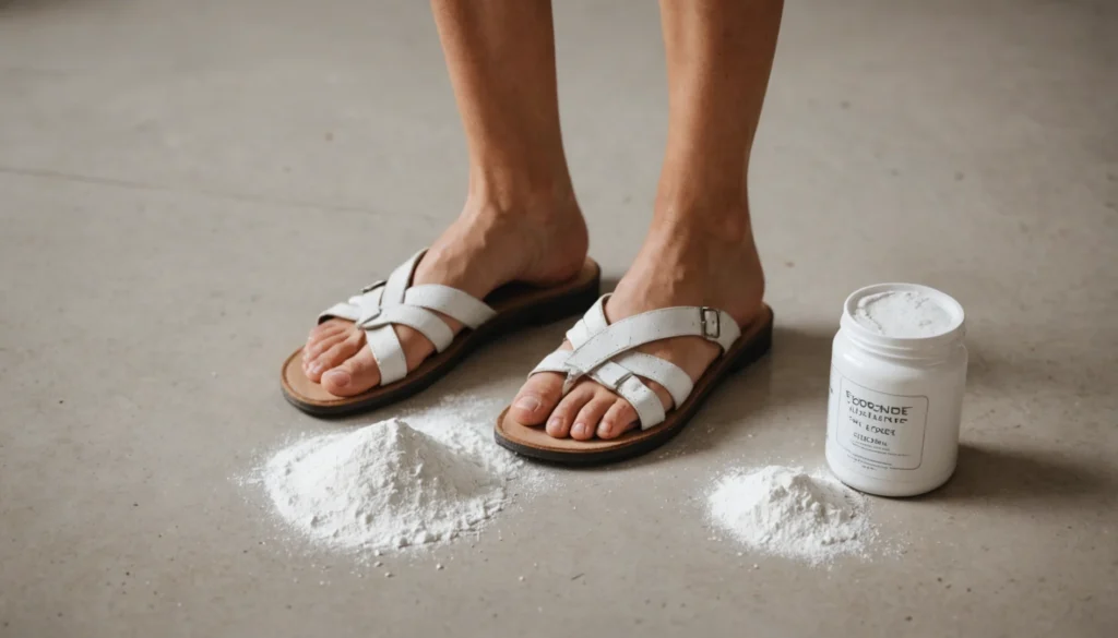 talc dans les chaussures