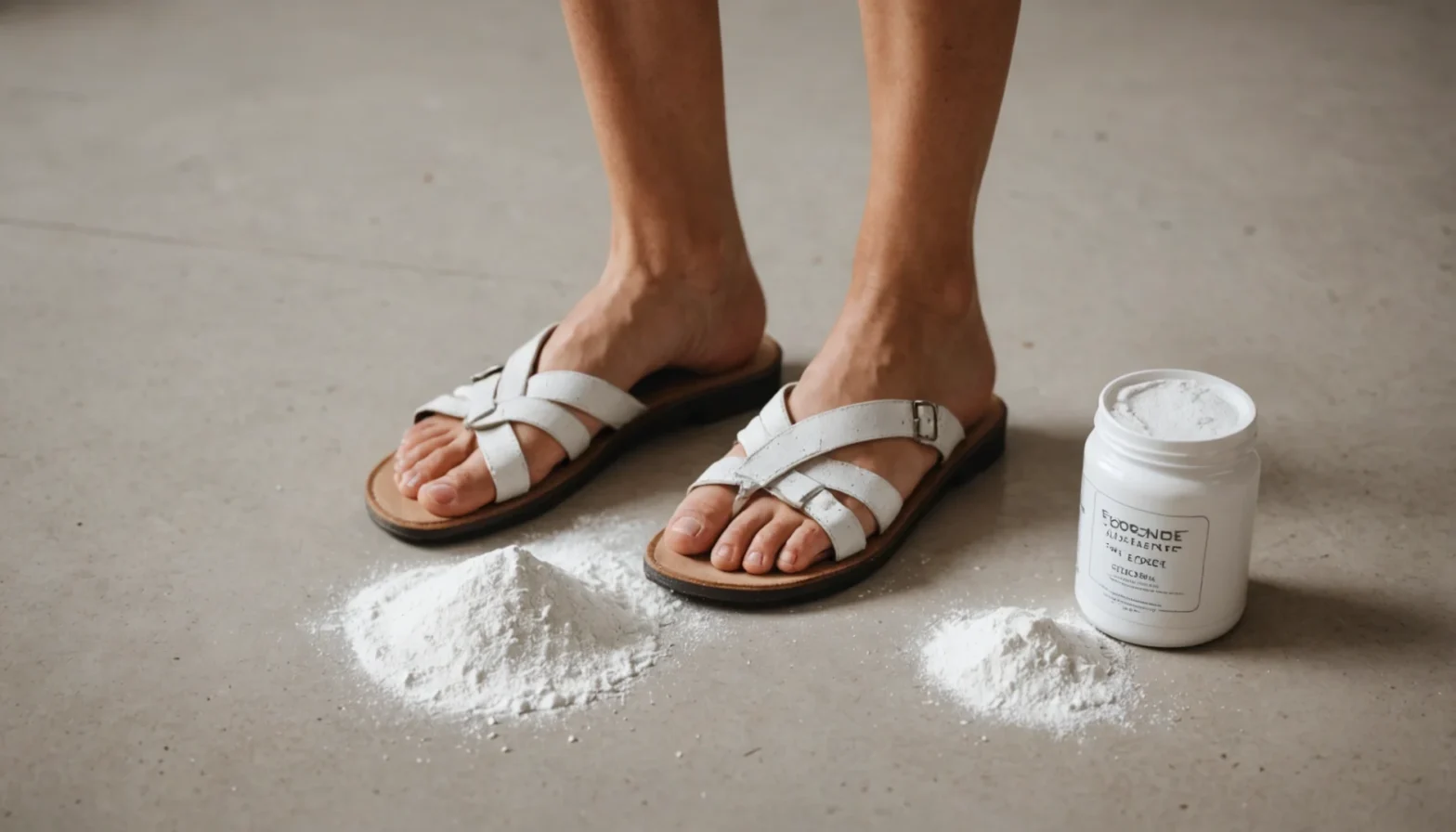 talc dans les chaussures