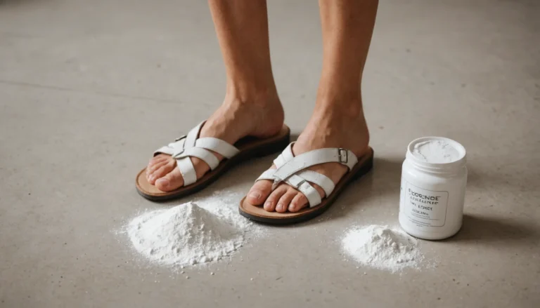talc dans les chaussures