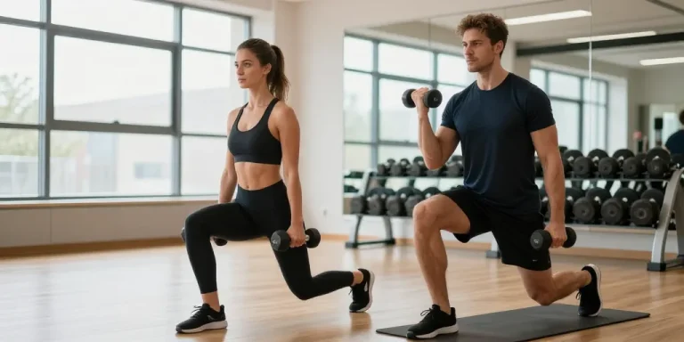 fente marche avec haltere