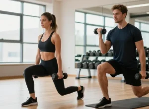 fente marche avec haltere