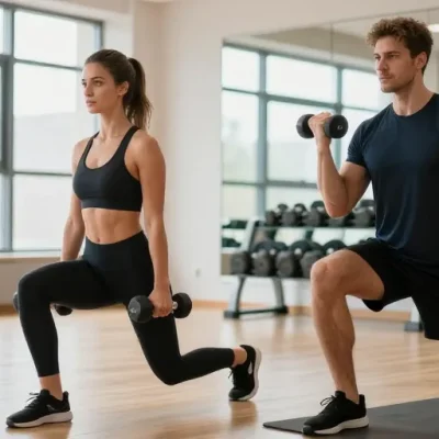 fente marche avec haltere