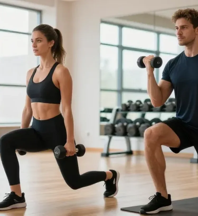 fente marche avec haltere